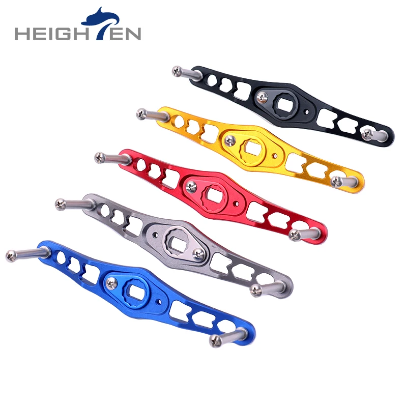 Manivela de carrete pesca aluminio HEIGHTE brazo oscilante metálico