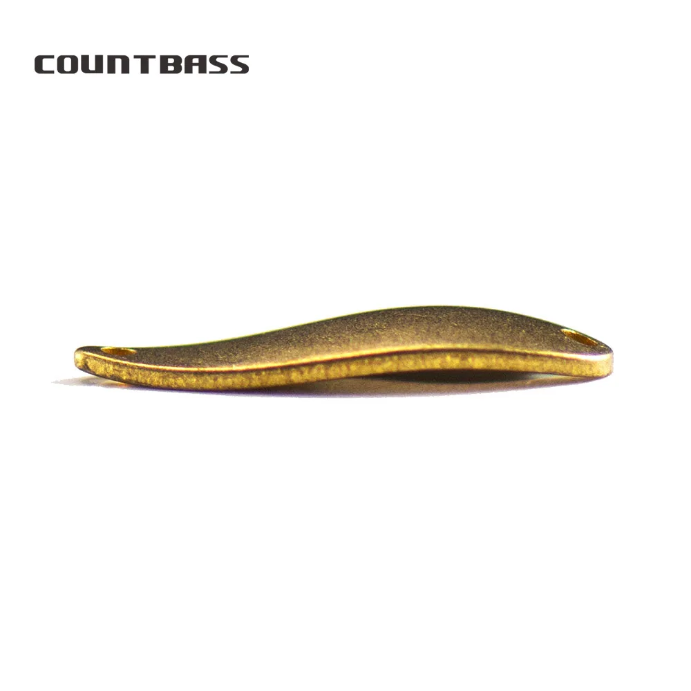 Countbass 50 Uds. Cucharas de pesca de latón Micro salmón en blanco SP012 2,1g (5/64oz), cebos de señuelo para Lucio sin pintar - imagen 4