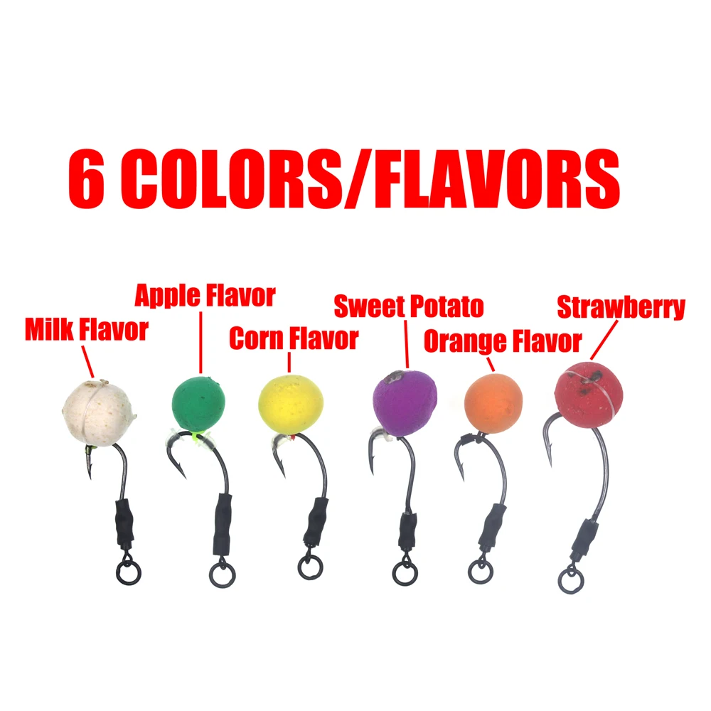 Bimoo-señuelo de pesca de carpa para el cabello, 12mm, 14mm, 6 sabores - imagen 3