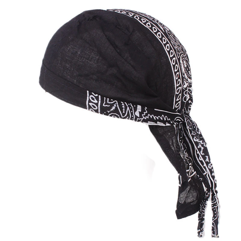 Gorro de calavera de Bandana de ciclismo, gorro de algodón ajustable ligero, capucha de motorista, diadema, pañuelo para la cabeza, deportes al aire libre, envolturas para la cabeza - imagen 5