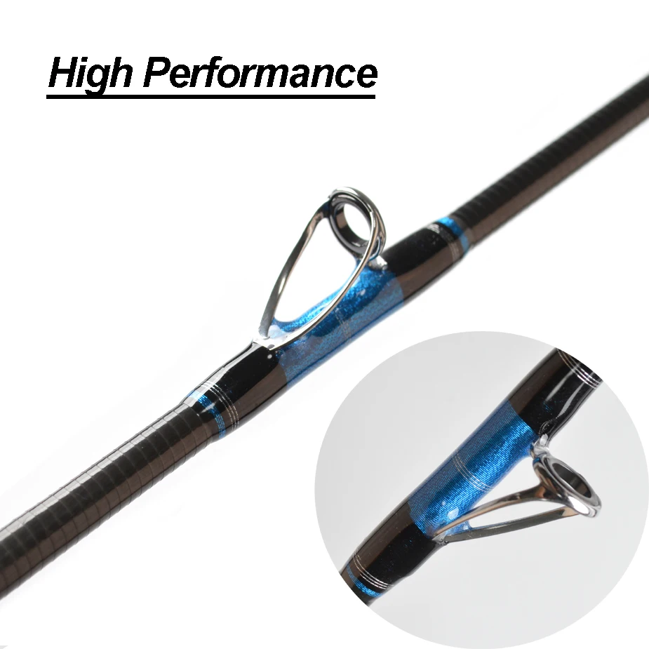 TOMA-caña de pescar giratoria de fibra de carbono, 1,8 m, 1,98 m, 2,1 m, para barco de mar, señuelo MH, peso 30-150g, pesca en agua salada - imagen 4