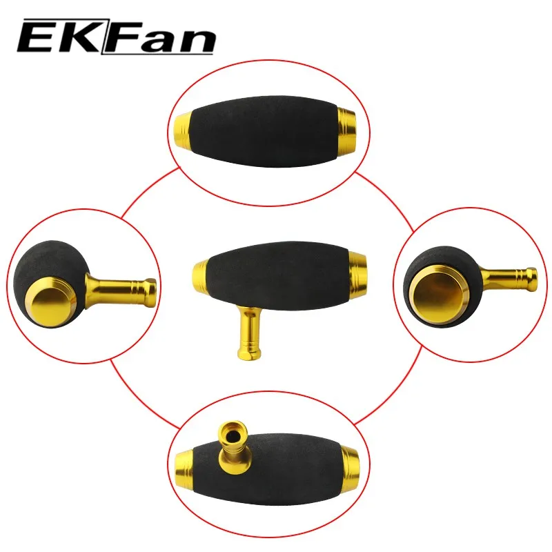 Ekfan-carrete giratorio de fundición de cebo de pesca, aleación de aluminio y EVA, perilla de mango, aparejos de pesca, 1 unidad - imagen 4