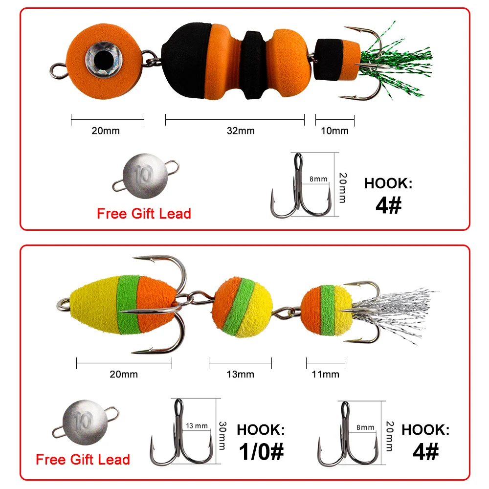 FISH KING-señuelo de Pesca con mandula, señuelos blandos, cebo de espuma Swimbait Wobbler, Lucio, señuelo con insectos, cebos artificiales, Pesca - imagen 3