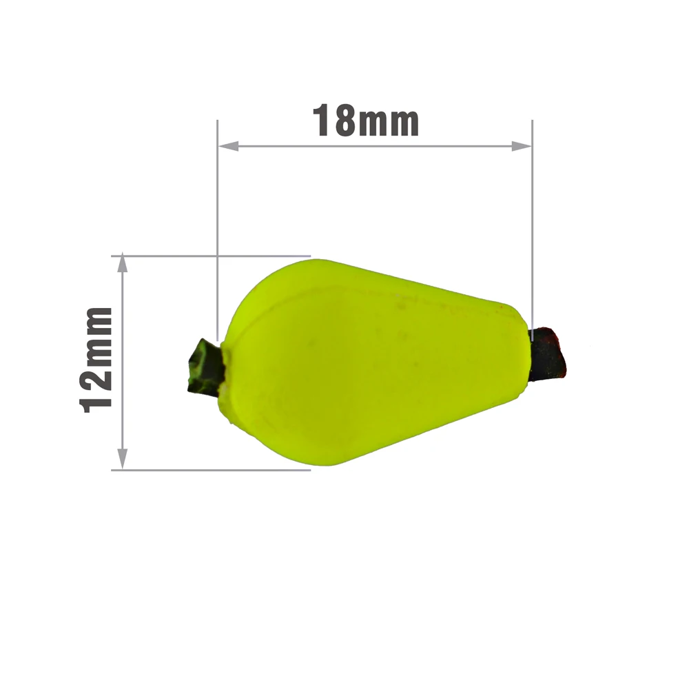 MNFT 10 Uds flotador de espuma lágrima indicador de huelga fluorescente amarillo rojo flotador de espuma tipo Clip accesorios de flotador de pesca con mosca - imagen 5