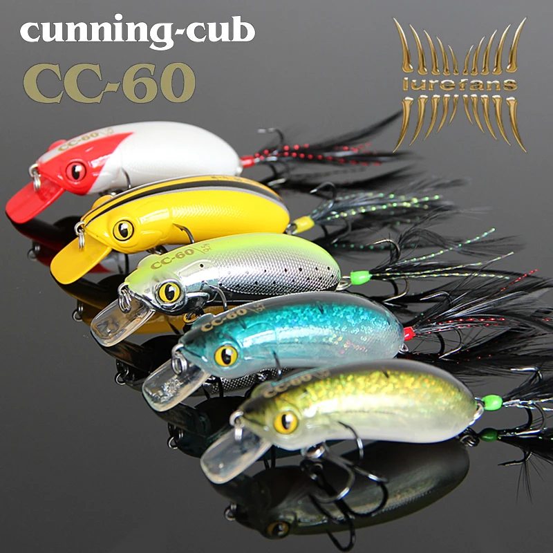 Lurefans CC60 Señuelo hundimiento lento Crankbait lance largo