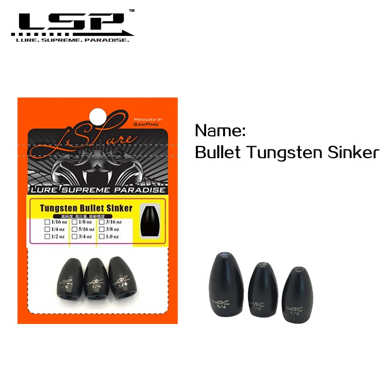 LSP Texas Rig Sinker 1/16 - 1 Oz Bullet Bass Fishing Peso 1,8-28g Accesorios de señuelo Productos de pesca para pesca en invierno - imagen 3