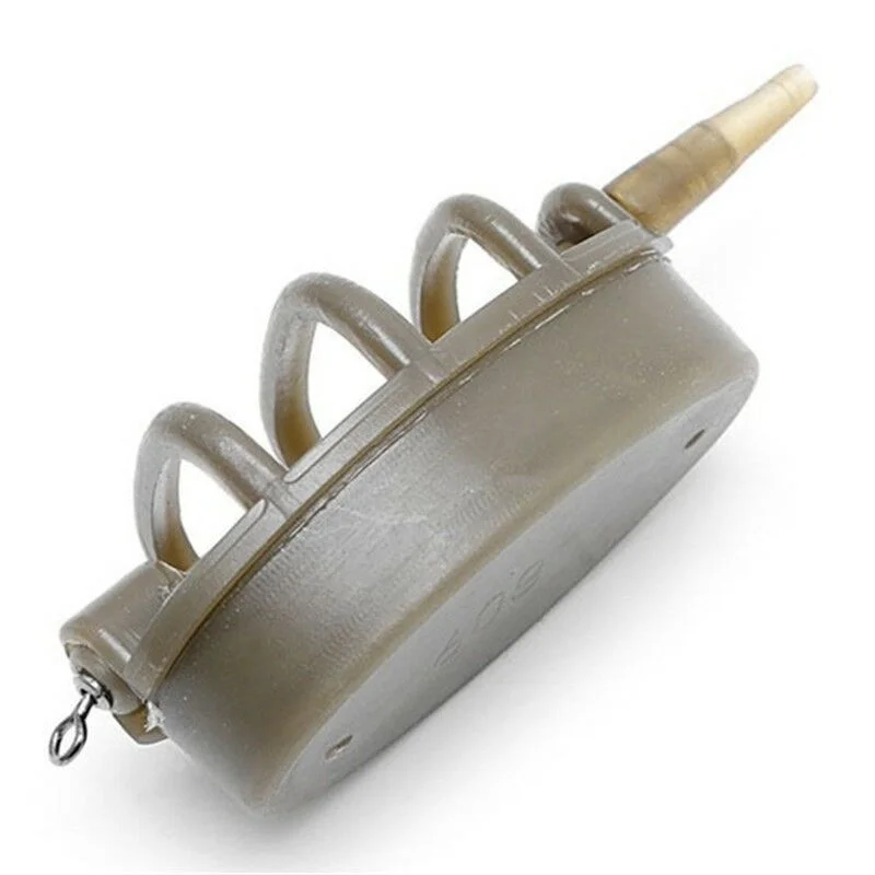 FLYSAND método en línea alimentador molde lanzador de cebo juego de plomada herramienta de soporte de cebo de pesca de carpa 4 alimentadores/juego - imagen 5