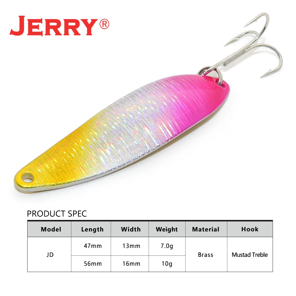 Jerry Kuyu-señuelo cuchara de Pesca, trucha Artificial, cebo giratorio de Metal, 7g, 6,5g, Jig Swimbait, aparejos de Pesca - imagen 4