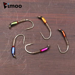 Bimoo Moscas de ninfa epoxi Midge Hegene trucha - Señuelos UV rosa