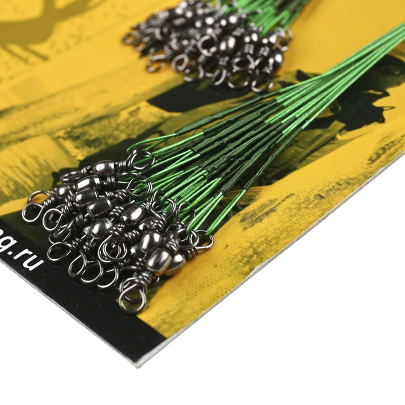 Cuerda de pesca de acero con revestimiento de nailon, herramientas de seguimiento de plomo giratorio, 15cm, 20cm, 25cm, 60 unidades - imagen 2