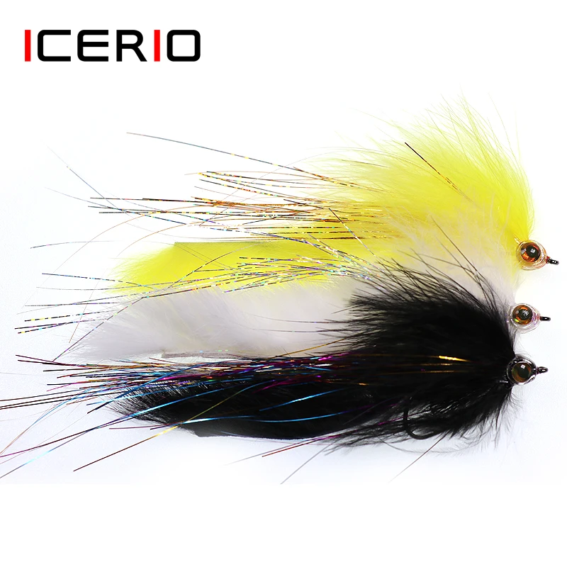 ICERIO-señuelo de pesca para agua salada, 3 unidades, 2/0