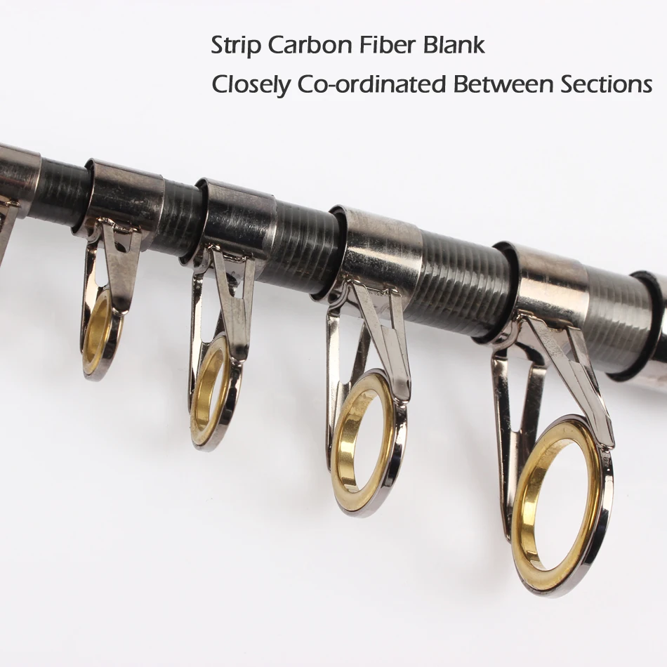 Goture-caña de pescar telescópica de Metal, accesorio portátil de alta resistencia para agua salada/MAR/Océano, aleación de aluminio, 1,8-3,3 M - imagen 4