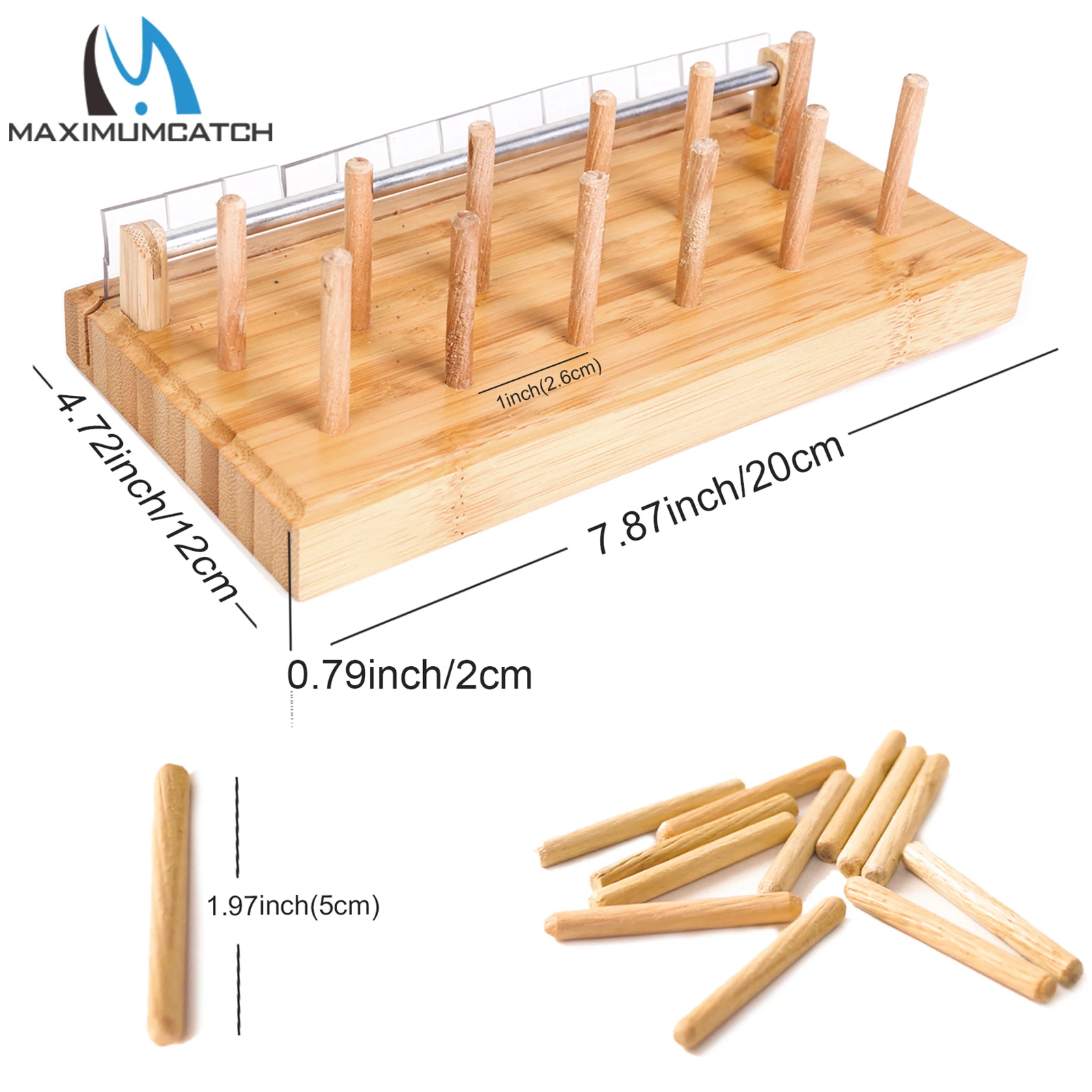 Maximumcatch-soporte para carrete de hilo para atar moscas, estación de carrete para atar costillas de madera natural, tornillo de banco hecho a mano - imagen 3