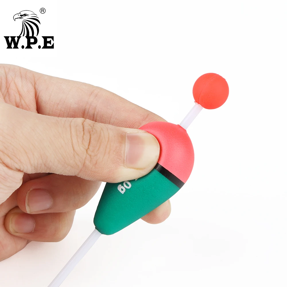 W.P.E 5 unids/lote flotador de pesca tamaño 2g-6g aparejos de pesca boya Bobber flotador EVA espuma Vertical accesorios de pesca de carpa - imagen 5