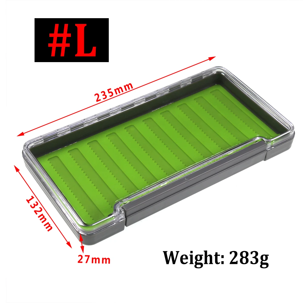 Bimoo-caja de almacenamiento transparente para pesca, aparejos de pesca con mosca ultrafinos, tamaño S y L, impermeable, tamaño de bolsillo - imagen 5