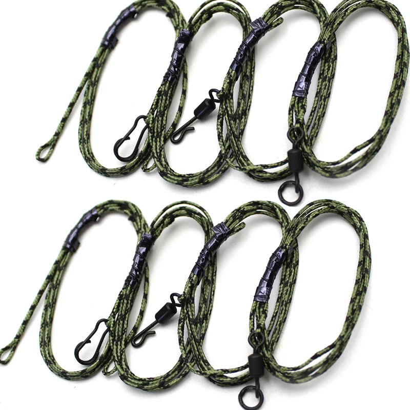 Línea de pesca de carpa, líderes de núcleo de plomo listos atados, 45IB Leadcore con giro de cambio rápido para aparejo de carpa, aparejo de helicóptero Chod, 2 uds. - imagen 3