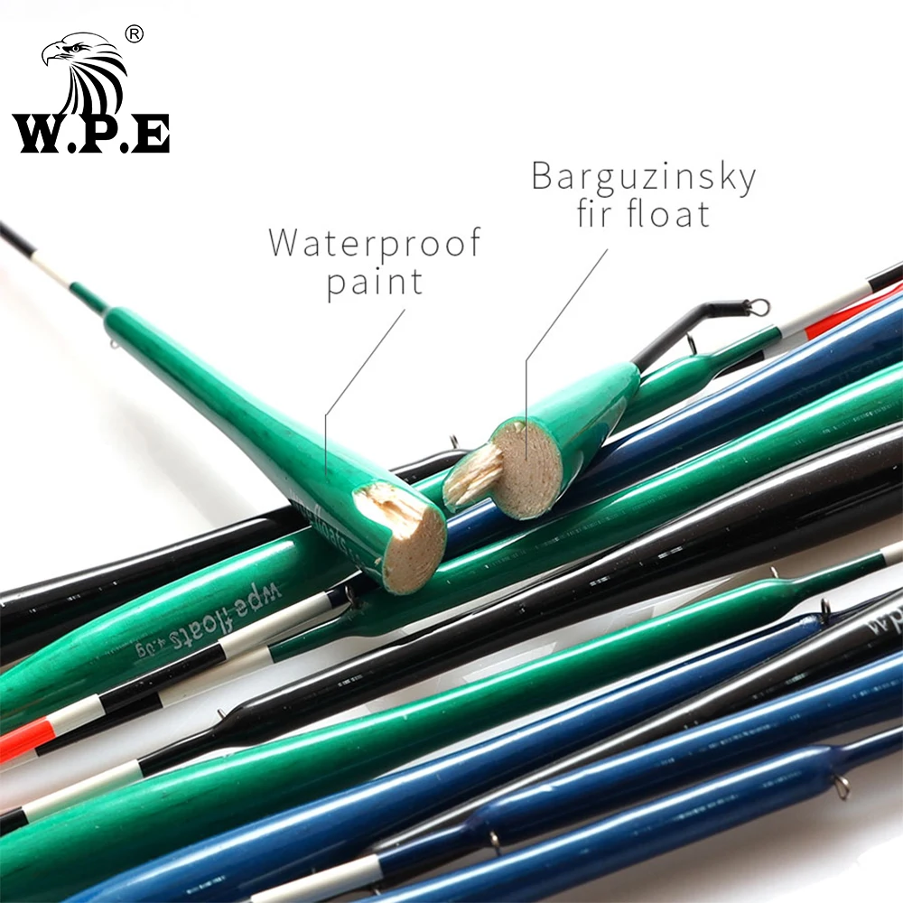 W.P.E 5 unids/lote flotador de pesca tamaño 4g/5g/6g flotadores de abeto Barguzinsky pesca de carpa Bobber boya Vertical longitud 23-26cm aparejos de pesca - imagen 4