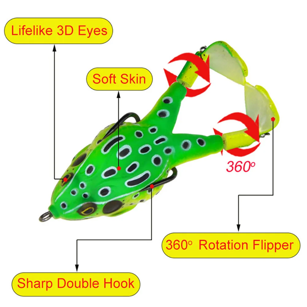 1 Uds doble hélices Rana Wobbler cebo suave Jigging Señuelos de Pesca 95mm13g Artificial Crankbait Minnow aparejos de pesca en superficie - imagen 3