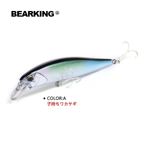 Bearking venta al por menor aparejos de pesca A + Señuelos de pesca cebo duro 5 colores para elegir 100mm 14,5g minnow, pececillo profesional de calidad - imagen 5