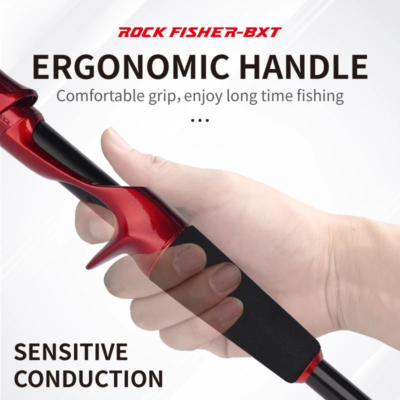 CEMREO-caña de pescar giratoria de carbono portátil, aparejos de pesca de viaje multisección - imagen 5