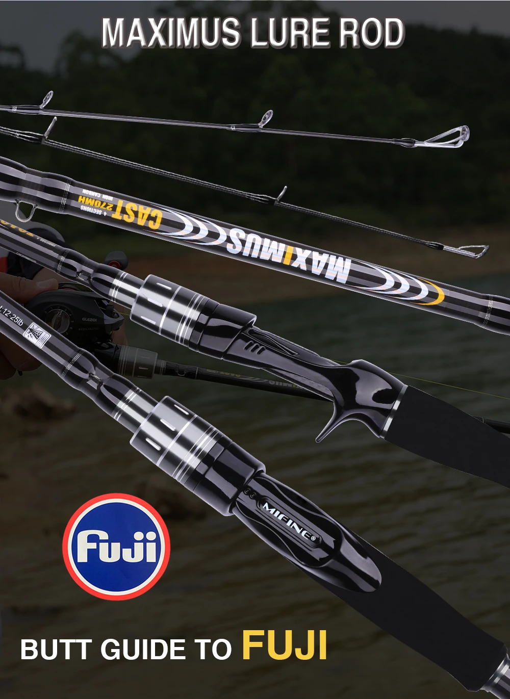 Experimente la última caña de pescar con el máximo rendimiento y durabilidad