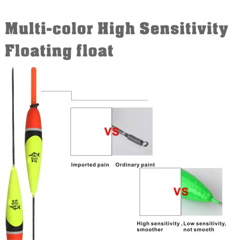 Juego de 10 flotadores de pesca, boya Led brillante, palo Bobber para aparejos de pesca, flotadores verticales de Material EVA para pesca de carpa - imagen 5