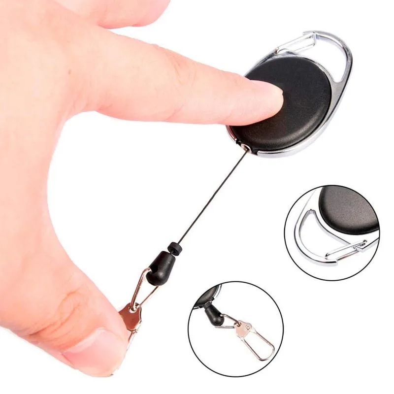 Herramienta de atado de nudos rápido de pesca, cortaúñas de línea de mosca 4 en 1 de acero inoxidable 420 con Retractor Zinger - imagen 3