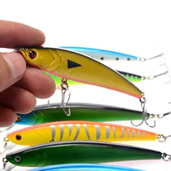 Señuelos de Pesca de pececillos japoneses, cebo duro flotante de 110mm y 10g, Wobbler, Crankbait, carpa, perca, aparejos de Pesca, 1 pieza