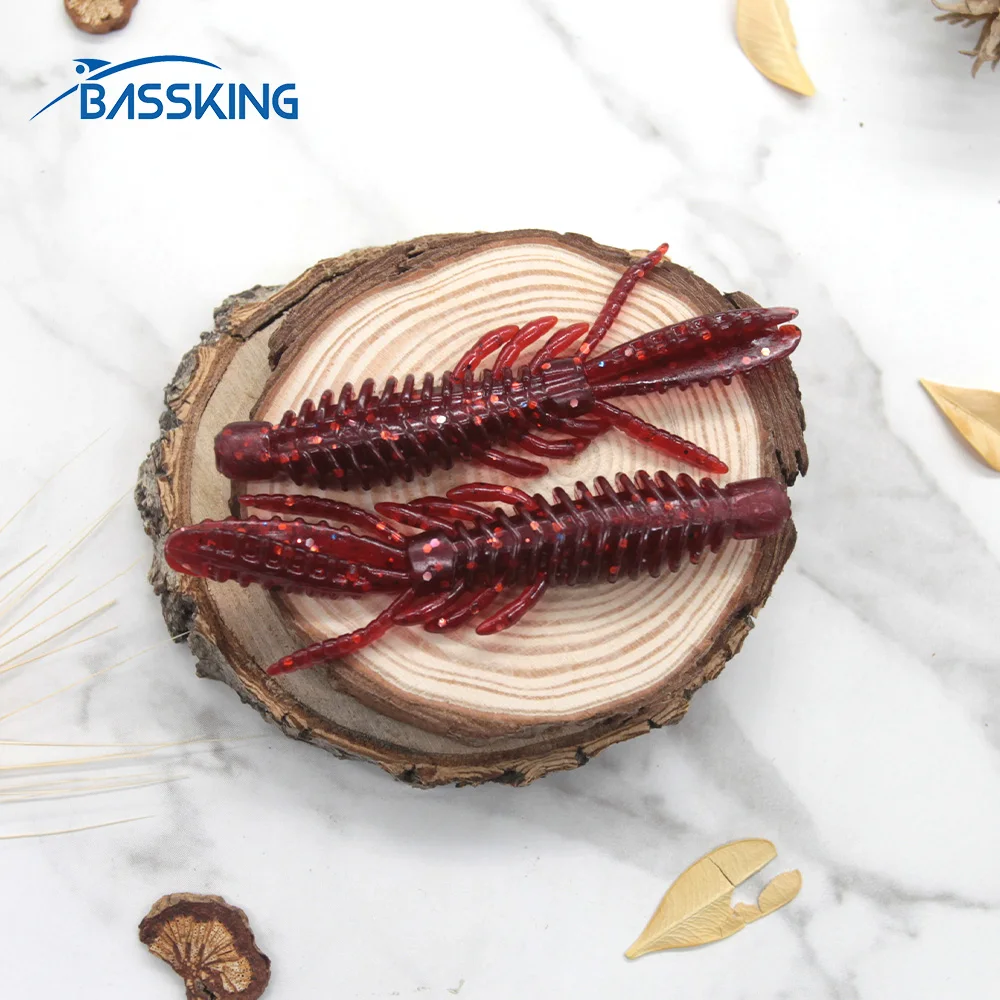 BASSKING-Cebo blando flotante de 10 piezas, señuelo de Pesca de silicona, 65mm/2g 80mm/3g, Wobbler Artificial - imagen 3