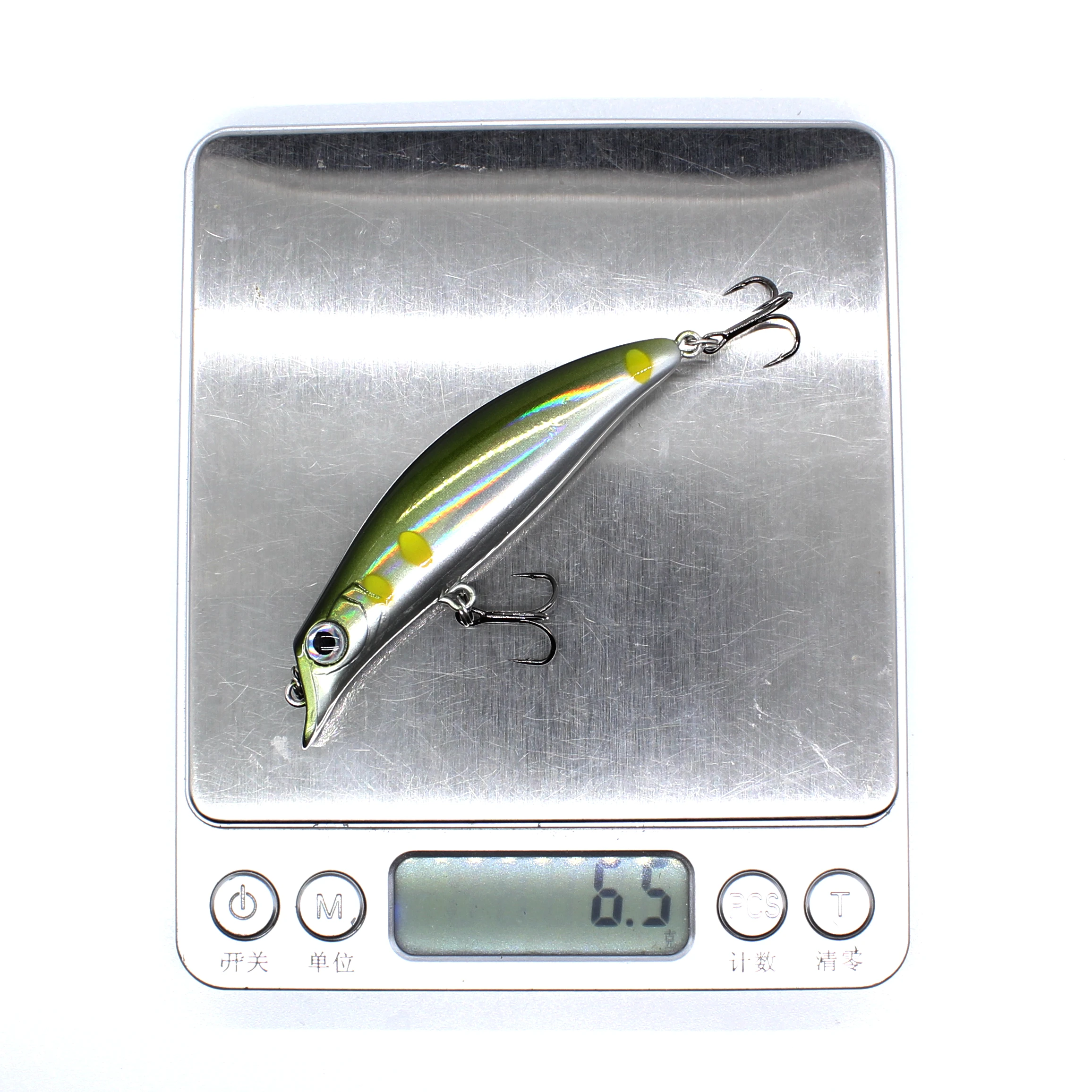 AOCLU Topwater Hybird Swimmer, cebo duro de 75mm y 6,5g, señuelo para pececillos, trucha, pesca en barco, pintura UV que brilla en el agua - imagen 5