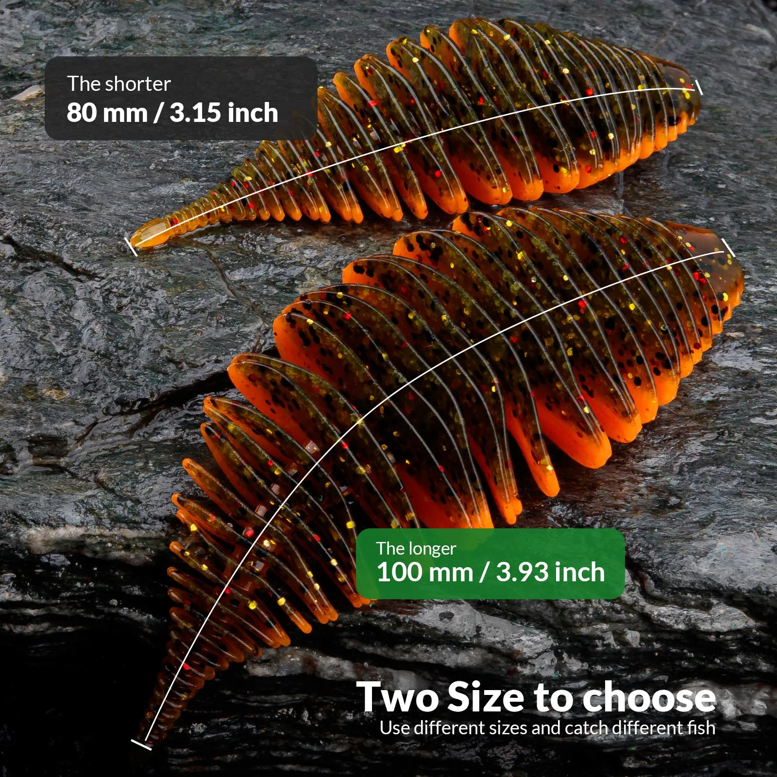 THKFISH 5/6 Uds 80mm 100mm cebo suave de pesca señuelo cebos artificiales Wobblers señuelo suave gusano lubina aparejos de pesca Accesorios - imagen 3