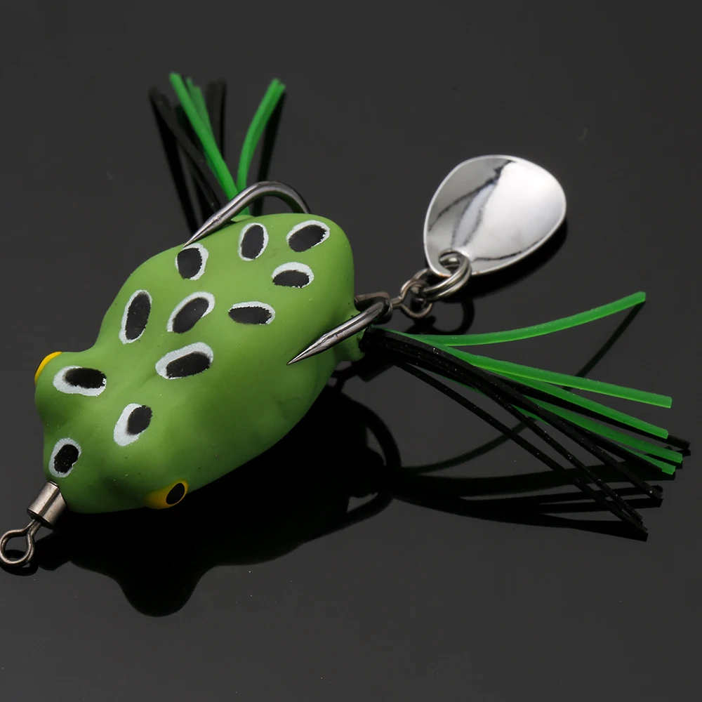 JOHNCOO-Mini señuelo de rana suave, cebo de pesca de 30mm y 5g de cabeza de serpiente, señuelo de pesca de rana de simulación Topwater, cebo de lubina suave, 1 unidad - imagen 3