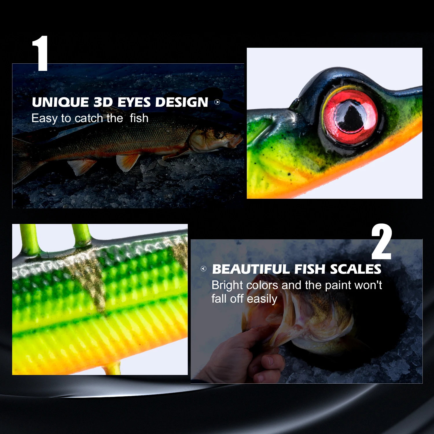 Goture hielo del invierno de señuelo de pesca 6,6 cm 9,4g equilibrador de hielo cebo Artificial jiga equilibrador para pesca Wobblers 1 Uds - imagen 3