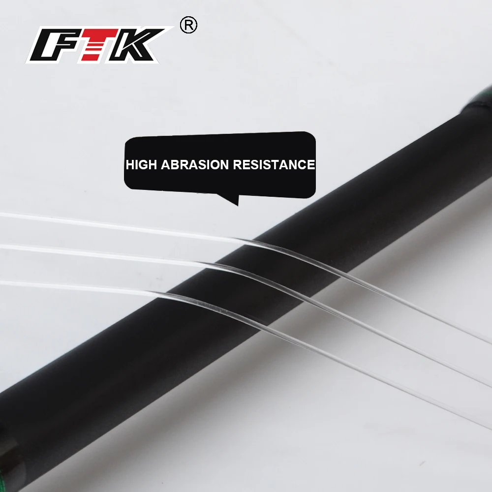 FTK-sedal de Señuelos de Pesca de fluorocarbono, 100m, 4,13-34,32LB, líder de fibra de carbono, línea de Pesca con mosca súper suave