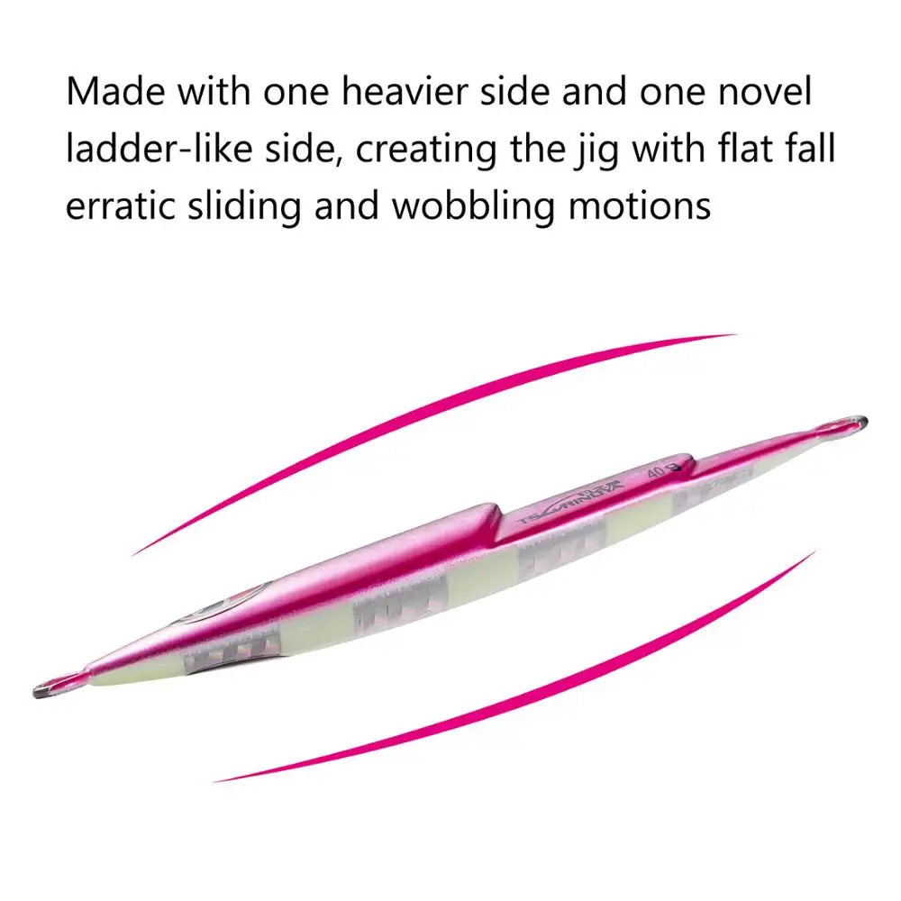 TSURINOYA Rover señuelo de pesca Vertical luminoso, Jigging lento para agua salada, 3 colores, 40g/60g/80g/100g, una pieza - imagen 2