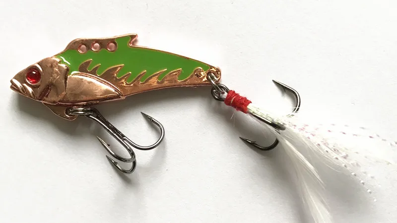 Señuelo de pesca VIB con hoja de Metal, cebo duro con vibración, 5cm/10g, señuelos artificiales compuestos Spinner, 1 pieza en oferta - imagen 4