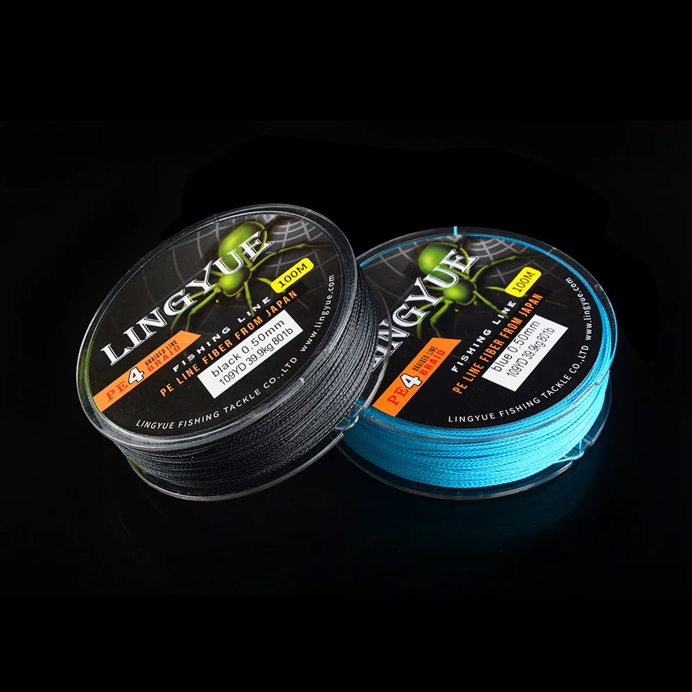 Línea de pesca trenzada de 4 hebras, multifilamento de 100m, pesca de carpa, alambre trenzado japonés, accesorios de pesca, línea de Pe, tejido de pesca - imagen 4