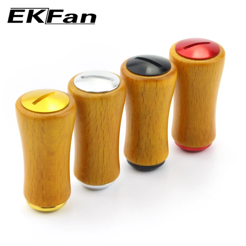 EKFan-mango de carrete de pesca, perilla de madera para carretes de pesca Baitcasting D/S, pieza de componente, accesorio de equipo de aparejos de pesca