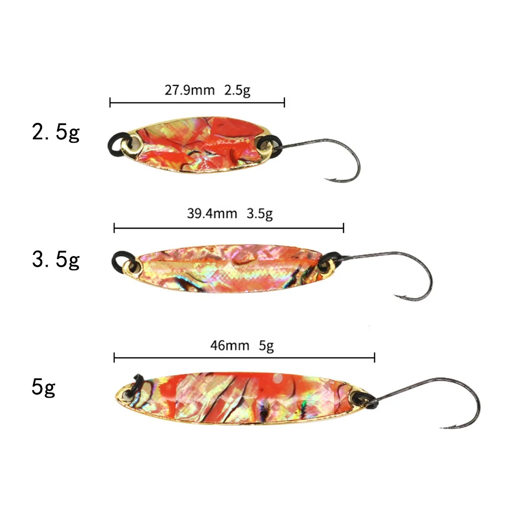 Señuelo de pesca de Metal, cebo Artificial biónico, cuchara de plantilla láser, 2 piezas, 2,5/3,5/5g, accesorios Jibbait - imagen 4