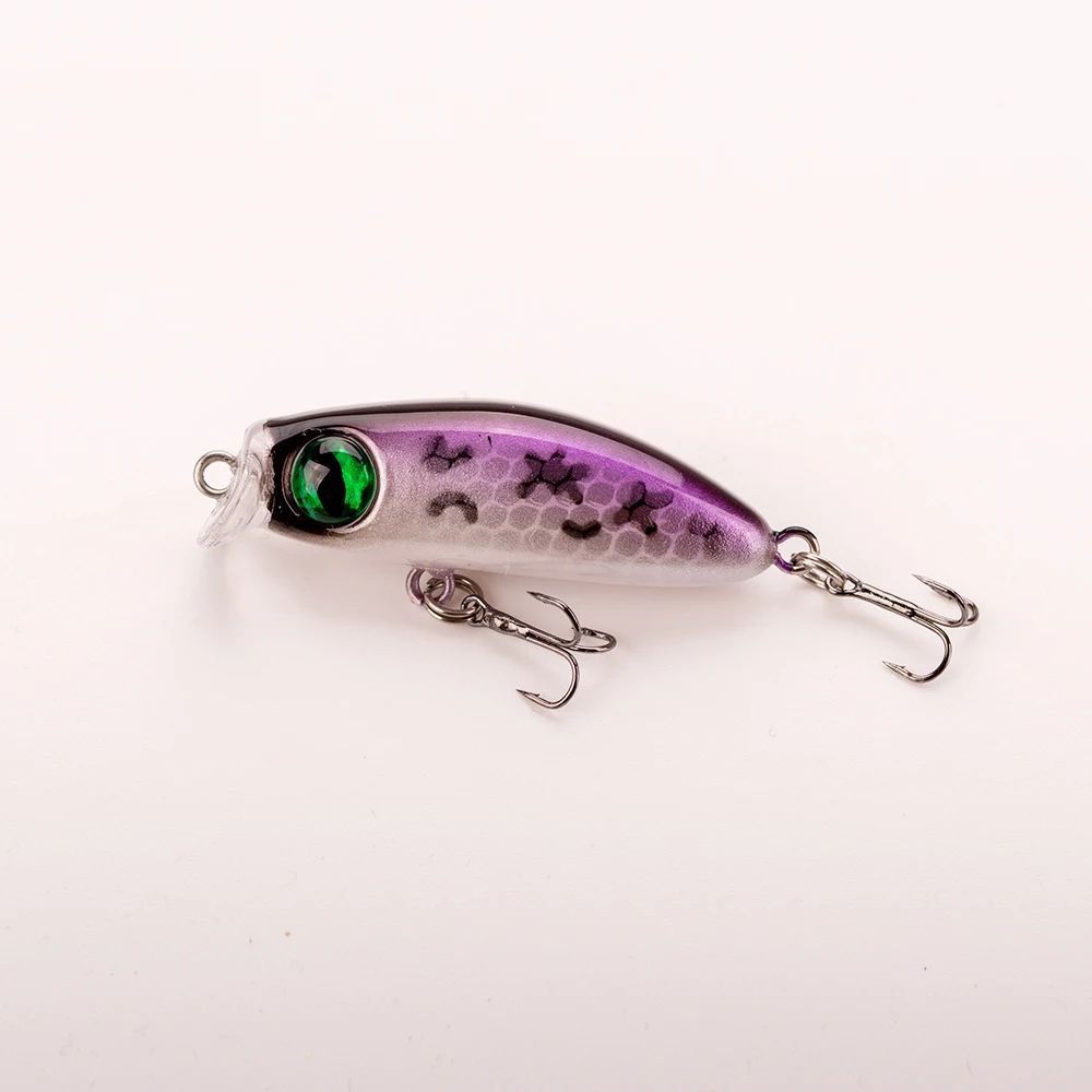 Señuelos pequeños de diseño japonés, 1 piezas, 2,5g, 35mm, de hundimiento lento Minnow, Mini cebo duro para perca, trucha - imagen 4