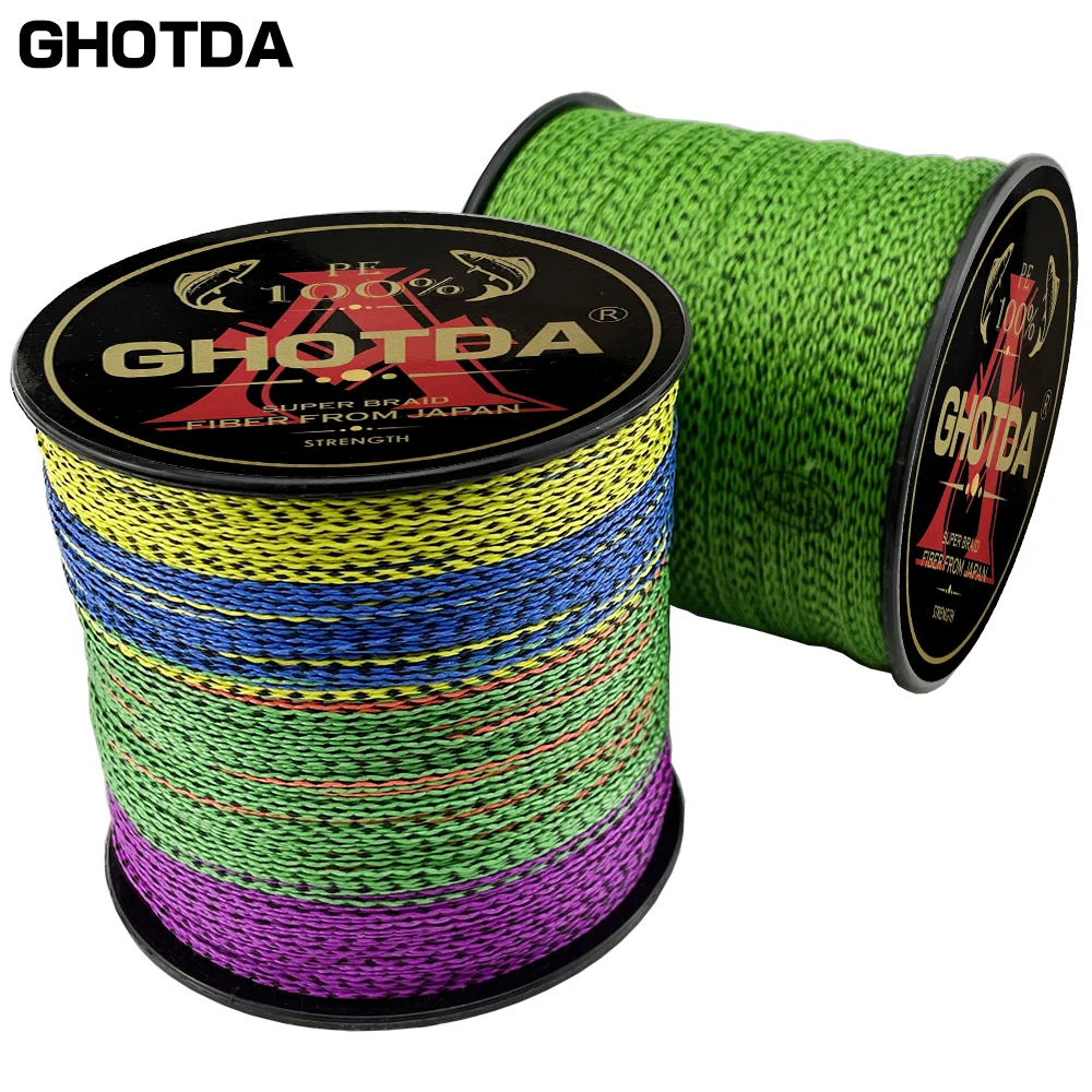 Ghotda-línea de pesca trenzada, 300M, 4 hebras, 10-80lb, PE, multilamente, alambre flotante más suave - imagen 2