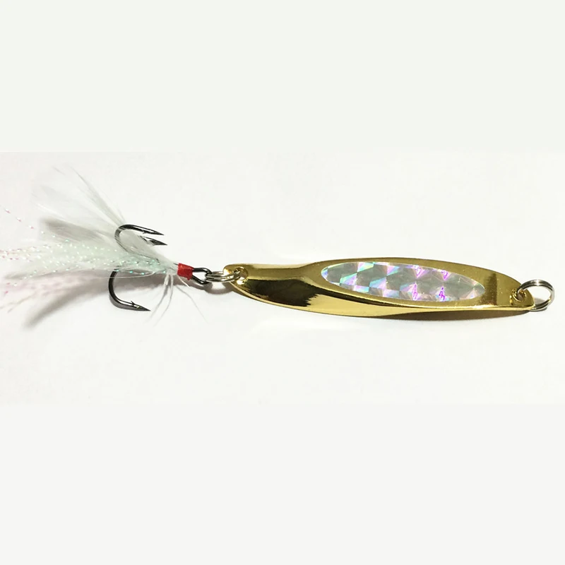 Señuelos de Pesca con lentejuelas biseladas láser artificiales, señuelo de cuchara de oro y plata, herramienta para Wobblers Spinner, 10g, 15g, 20g - imagen 3