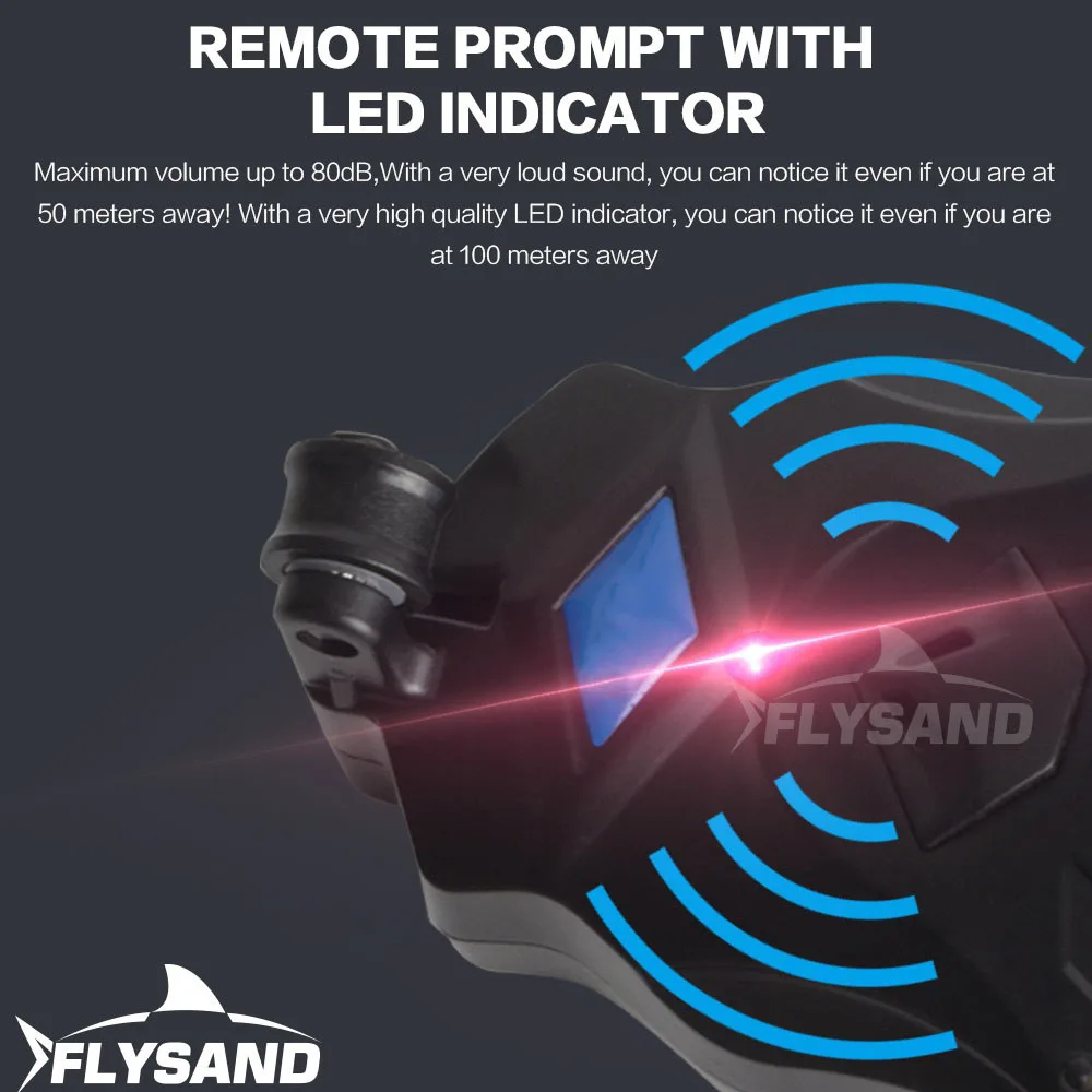 FLYSAND-alarmas de picadura de pesca, indicador electrónico sensible de alarma de pesca, zumbador para exteriores, alerta de picadura de pescado, herramienta de pesca - imagen 5