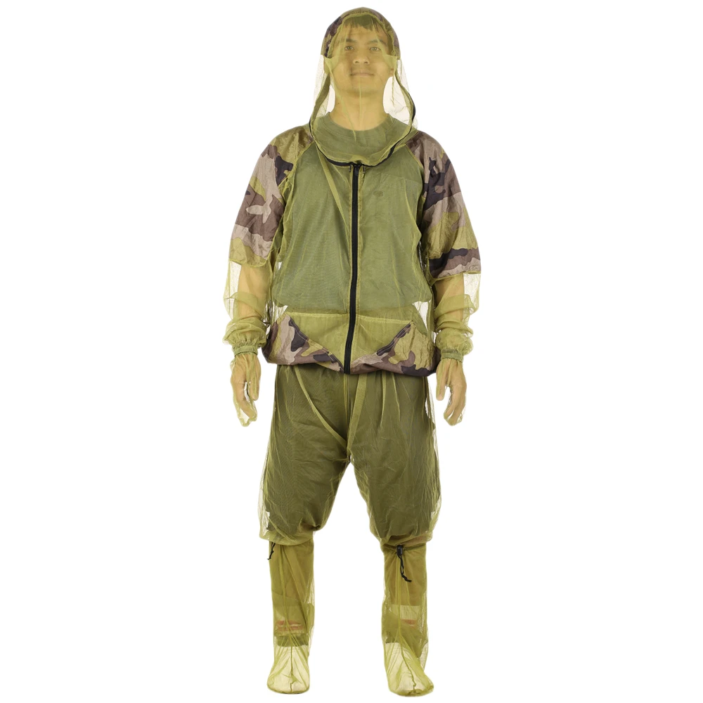 Lixada-Chaqueta repelente de mosquitos para exteriores, traje de malla con capucha, ropa de pesca y caza, conjunto de guantes protectores contra insectos y pantalones - imagen 2