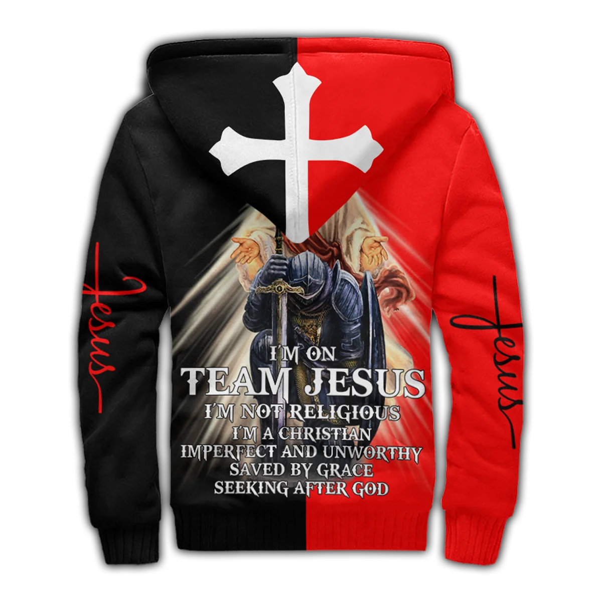 Sudadera con capucha 3D Jesús Caballeros Templarios – JH02 - imagen 3