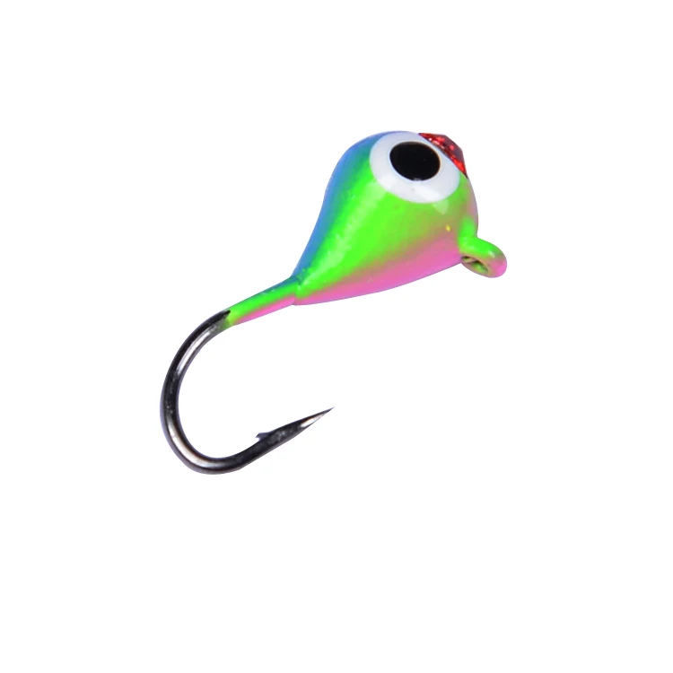 TIANNSII-Mini señuelo de pesca en hielo, cebo de Metal de 15mm/1,1g, cabeza de plomo, anzuelo de pesca de invierno, aparejos de pesca Jigging, 4 unidades por lote - imagen 5