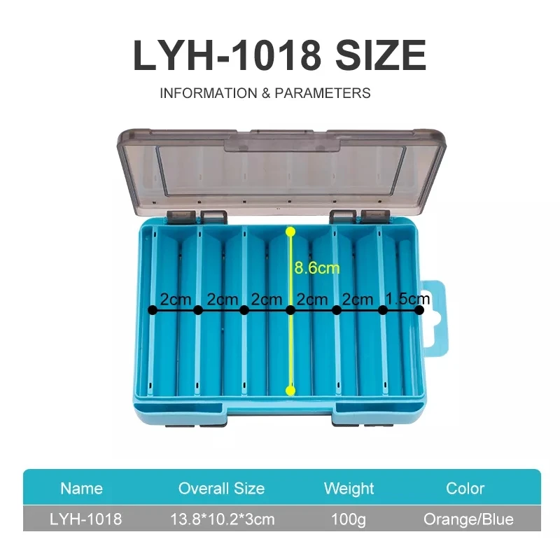 Kingdom-caja de pesca de 12 compartimentos, alta calidad, doble cara, almacenamiento multifuncional, cajas de aparejos de señuelos para accesorios de pesca - imagen 2