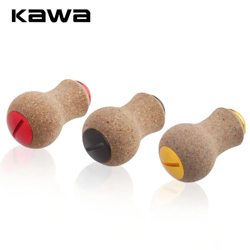 Kawa-mango de carrete de pesca, Material de goma, perilla de madera suave para carrete D/S, 2 uds., Beari ng, peso 11,3 g/unidad, accesorio de carrete DIY, 1 ud.