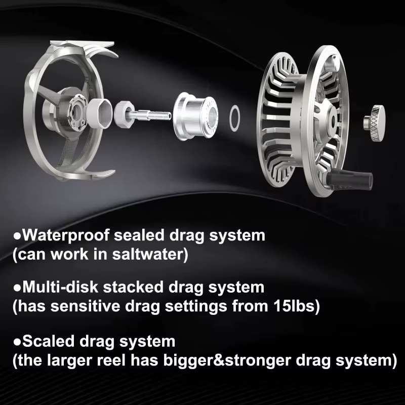 Maximumcatch CM-carrete de pesca ligero, resistente al agua, con Sensor de fibra de carbono, híbrido de aluminio CNC, 3-8wt, agua salada y dulce - imagen 4