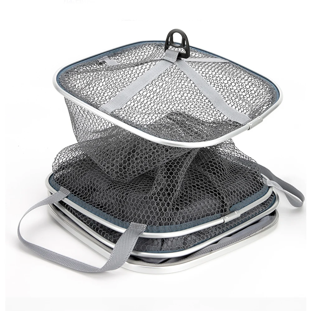 Red de pesca grande plegable, trampa de cebo para camarones y pececillos, jaula de Red para mantener los peces vivos, accesorios x445 G, 2M/2,5 M/3M - imagen 4